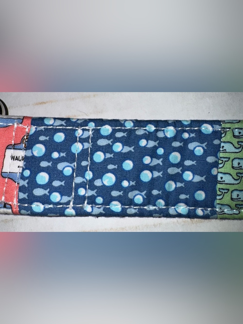 Vineyard Vines Patchwork Belt Multicolored Cotton D Rings XL Cape Cod Nautical - Picture 5 of 11